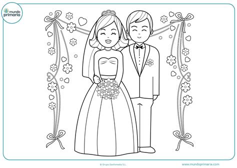 Dibujos de Boda para Colorear 【Novios, Novias y Más】