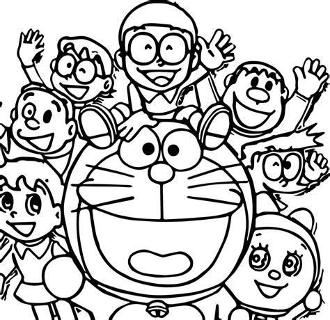 Doraemon Dibujos para imprimir y colorear