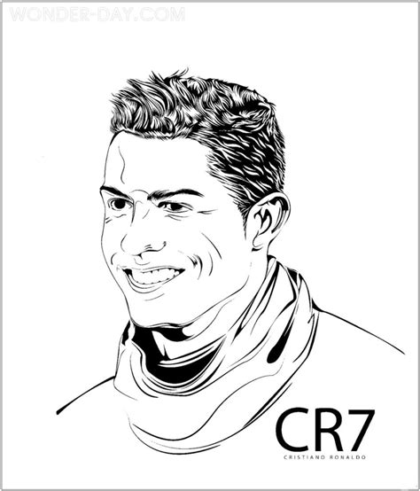 Los Mejores Dibujos de Cristiano Ronaldo para Colorear ☀️