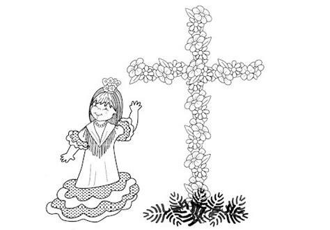 Dibujos De Cruces De Mayo Para Colorear