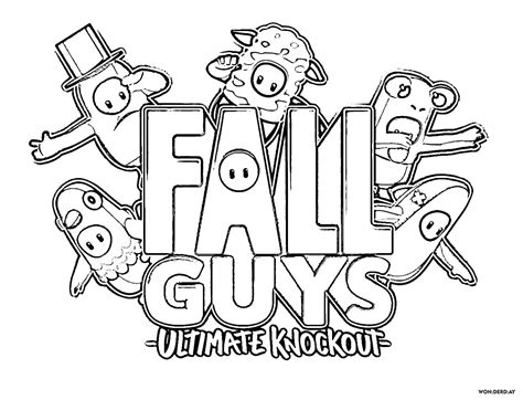 Dibujos de Fall Guys para colorear. Imprime gratis WONDER DAY