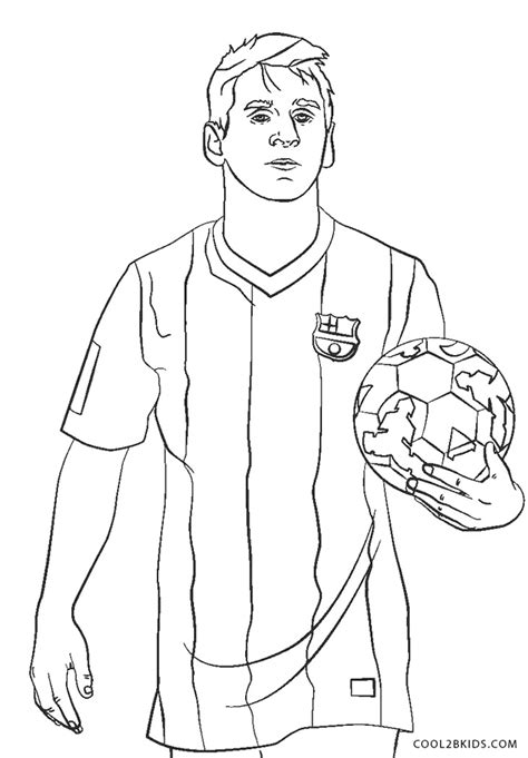 Dibujos de jugadores de fútbol famosos para pintar Messi, Cristiano y
