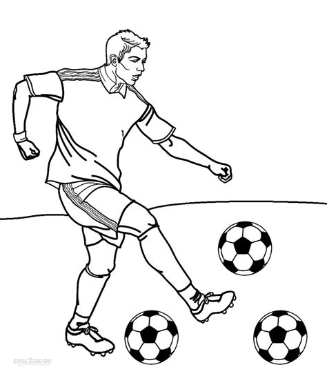 Dibujos de Jugador de Fútbol para colorear Páginas para imprimir gratis