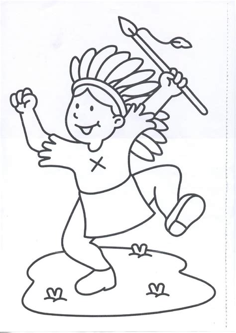 Dibujo para colorear joven indio Dibujos Para Imprimir Gratis Img 18226