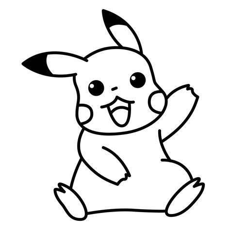 Dibujos Pikachu para dibujar, imprimir, colorear y recortar fácilmente