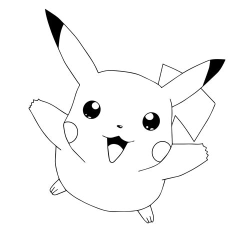 Dibujos Pikachu para dibujar, imprimir, colorear y recortar fácilmente