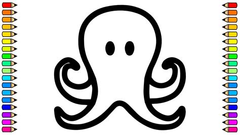 Cómo dibujar un PULPO de manera fácil (en color morado) Social Useful