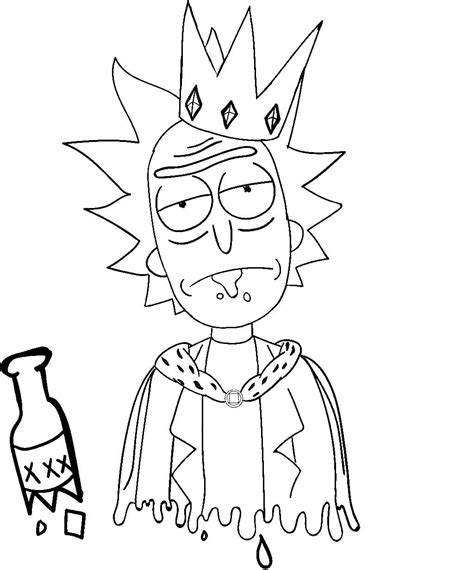 Dibujos para colorear Rick y Morty. Imprima imágenes intergalácticas aquí