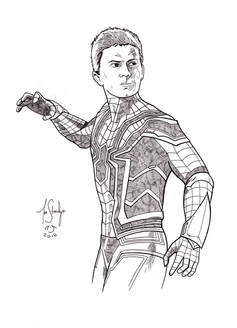 Learn How to Draw Tom Holland as SpiderMan (Characters) Step by Step