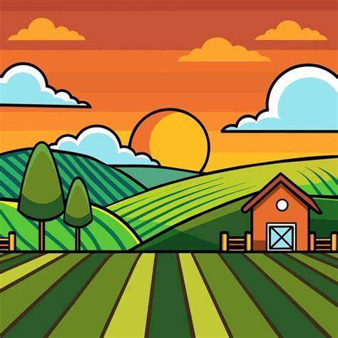 Cómo Dibujar un Paisaje de campo Fácil y Bonito a lápiz paso a paso