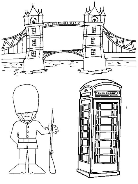 Iconos de inglaterra dibujado a mano doodle para colorear Vector Gratis