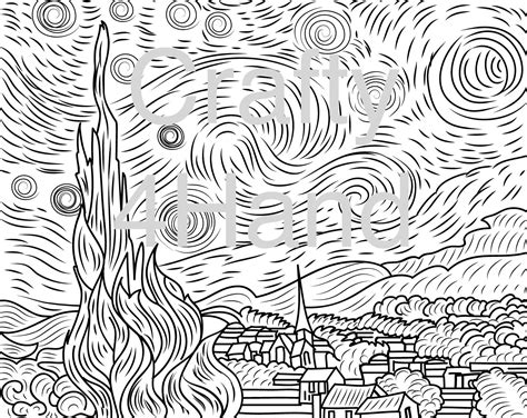 dibujos para colorear van gogh