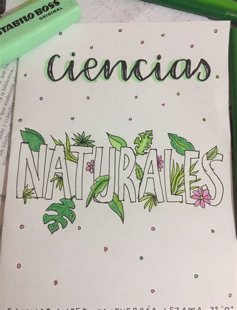 Portada de Ciencias Naturales en 2021 Caratulas de ciencias naturales