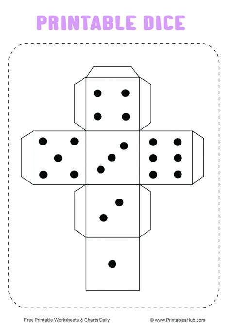 Printable Dice Template ClipArt Best