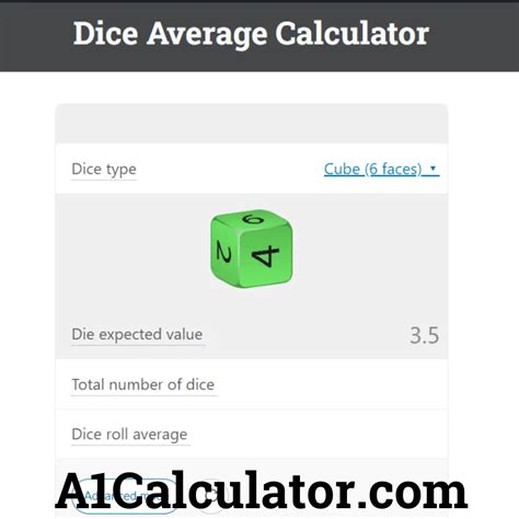 Dice Average Generator