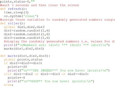 Dice Roll Game Python Code