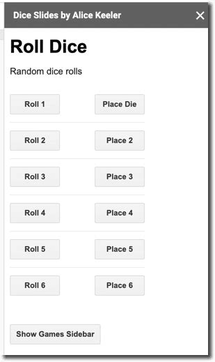 Dice Roller For Google Slides
