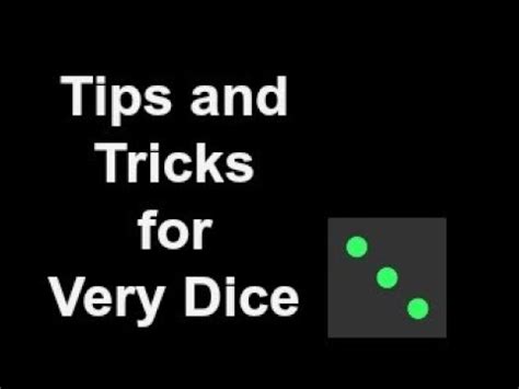 Dice Tips And Tricks