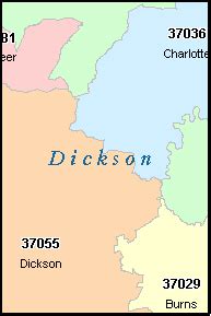 Dickson Tn Zip Code Map