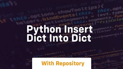 dict insert python