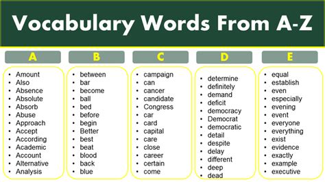 dictionary 10 words