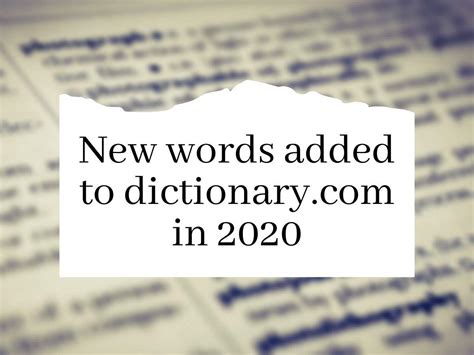 dictionary 2020