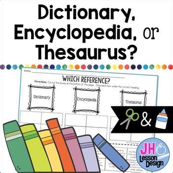 dictionary encyclopedia thesaurus