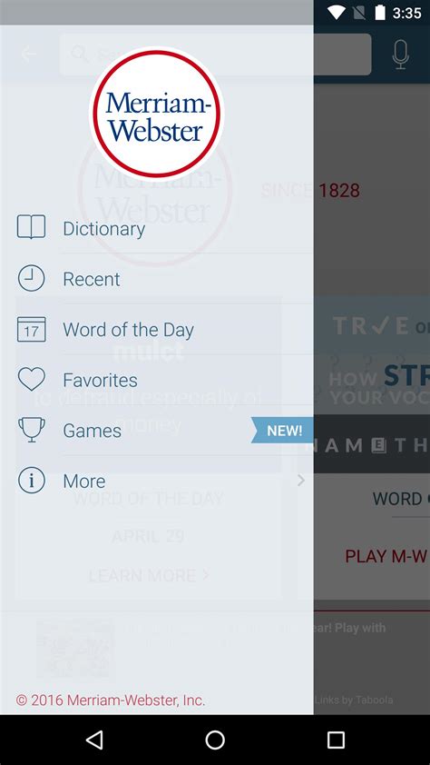 dictionary merriam webster apk