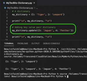 dictionary python add key and value
