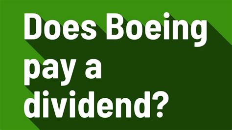 did boeing stop paying dividends
