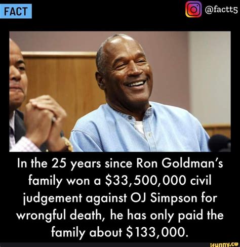 did oj pay the goldman family