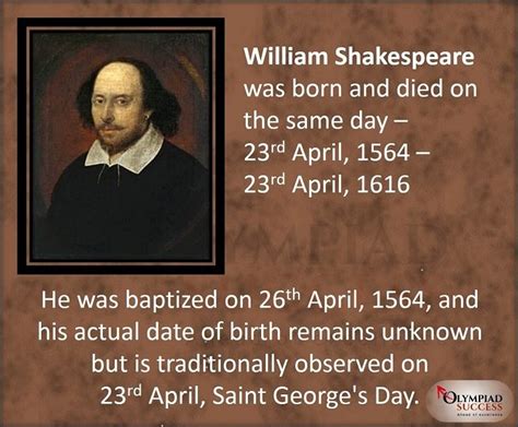 did shakespeare die on his birthday