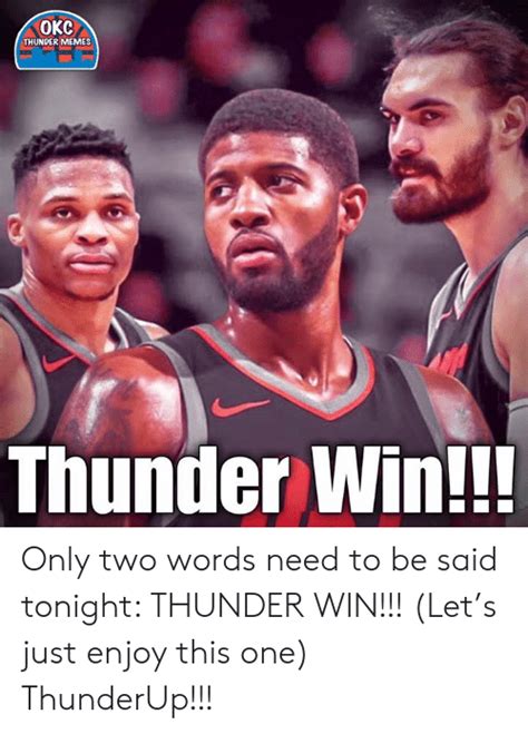 did the thunder win tonight