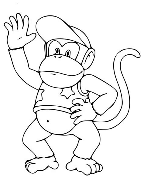 diddy kong coloring pictures