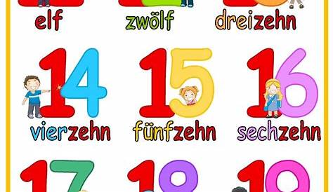 die Zahlen von 0 bis 20 allgemeines…: Deutsch DAF Arbeitsblätter pdf & doc