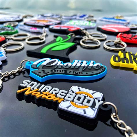 Die Cut Rubber Keychains
