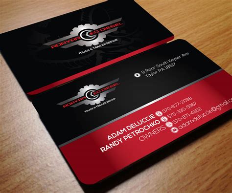 diesel mechanic business card design 22 Business Card Designs for a