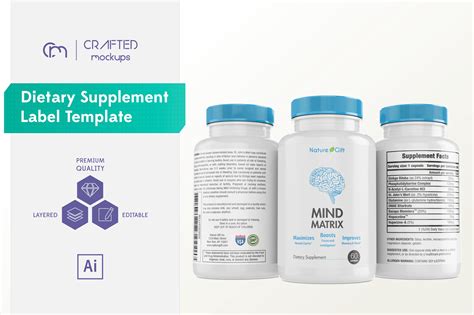 dietary supplement label template