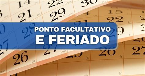 diferença de ponto facultativo e feriado