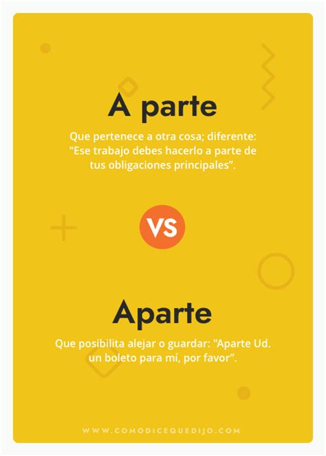 diferencia entre a parte y aparte