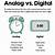 difference between analog and digital clock