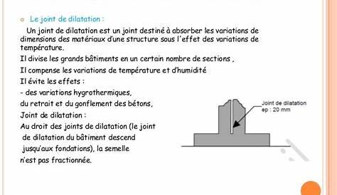 Difference Entre Joint De Dilatation Et Joint De Rupture Fractionnement Sur