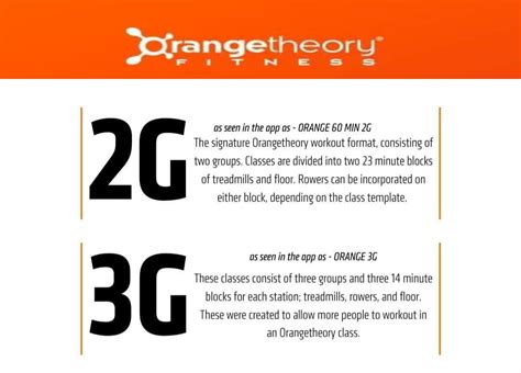 difference between 2g and 3g in orange theory