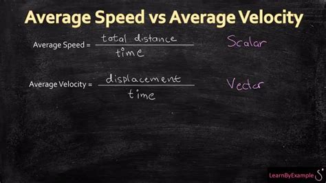 difference between average speed and average velocity with examples
