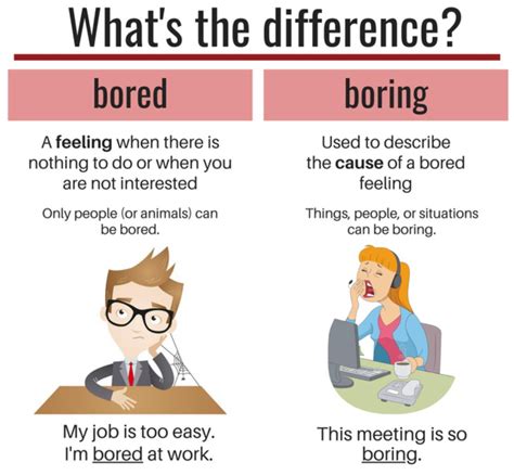 difference between boring and bored