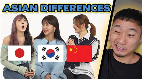 difference between china japan and korea