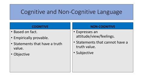 difference between cognitive and non cognitive