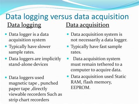 Difference Between Data Logger And Data Acquisition System