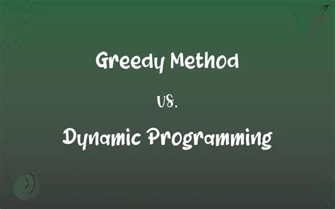difference between dynamic programming and greedy method pdf