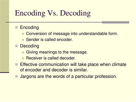 difference between encoding and decoding in communication cycle